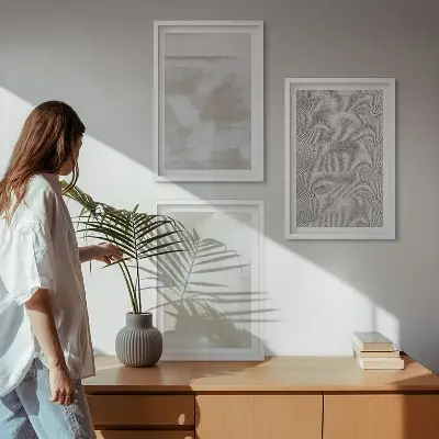 Sada 3 obrazů s abstraktním moderním designem