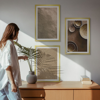 Sada obrazů do obývacího pokoje Minimalistické kamenné stavby
