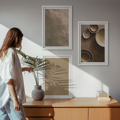 Sada obrazů do obývacího pokoje Minimalistické kamenné stavby