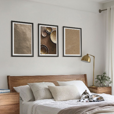 Sada obrazů do obývacího pokoje Minimalistické kamenné stavby