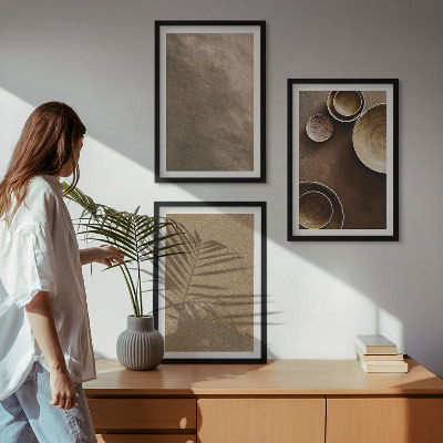 Sada obrazů do obývacího pokoje Minimalistické kamenné stavby