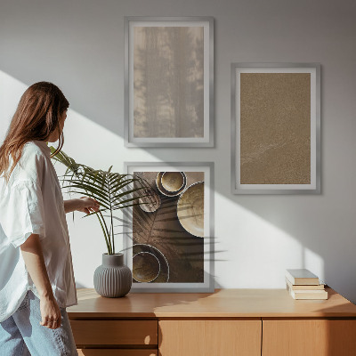 Sada 3 obrazů Minimalistické texturní struktury