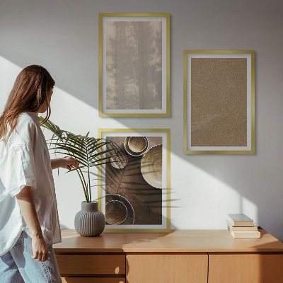 Sada 3 obrazů Minimalistické texturní struktury