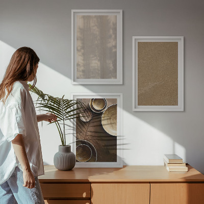 Sada 3 obrazů Minimalistické texturní struktury