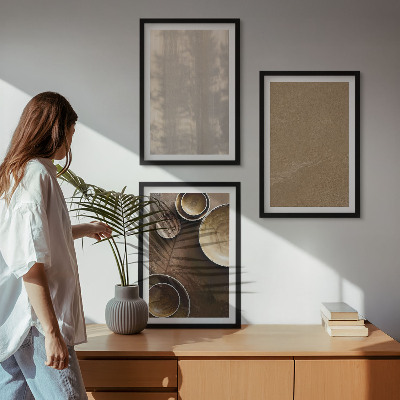 Sada 3 obrazů Minimalistické texturní struktury