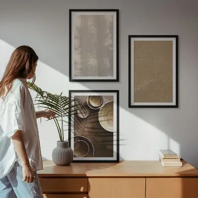 Minimalistické texturní struktury sada 3 obrazů