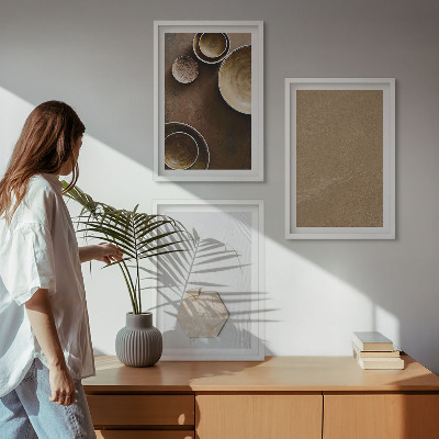 Sada 3 obrazů Minimalistické textury a barvy