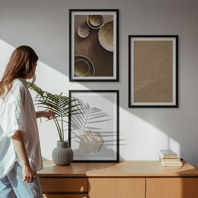 Sada 3 obrazů Minimalistické textury a barvy