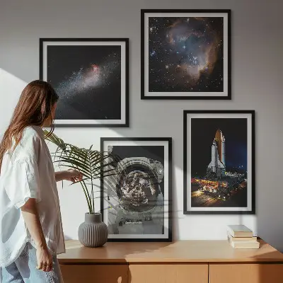 Sada obrazů Malebné uličky mořské pobřeží a pláž