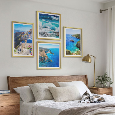 Moderní sada obrazů Řecké pohledy na Santorini Oia