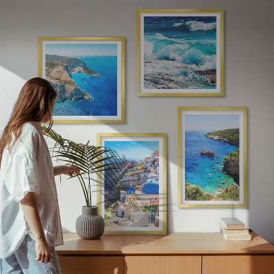 Moderní sada obrazů Řecké pohledy na Santorini Oia