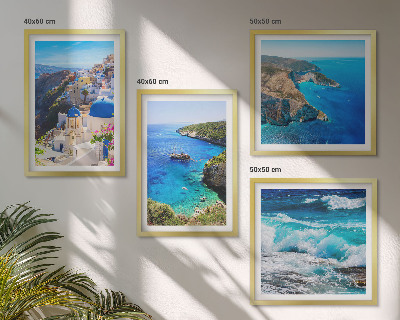Moderní sada obrazů Řecké pohledy na Santorini Oia