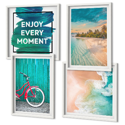 Dekorativní sada obrazů Inspirace pro cyklistiku na mořské lodi