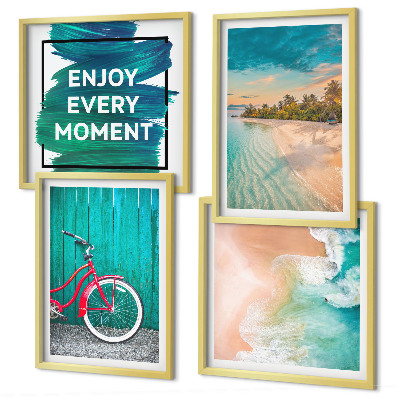 Dekorativní sada obrazů Inspirace pro cyklistiku na mořské lodi
