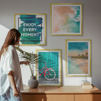Dekorativní sada obrazů Inspirace pro cyklistiku na mořské lodi