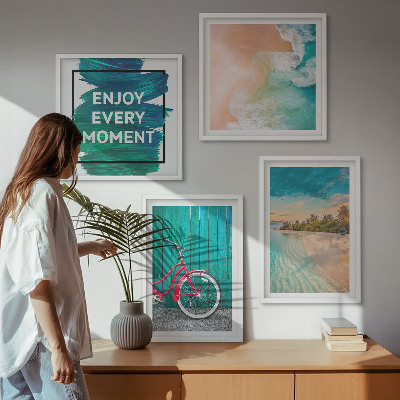 Dekorativní sada obrazů Inspirace pro cyklistiku na mořské lodi