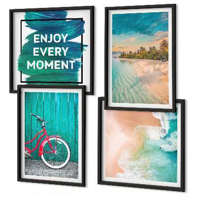 Dekorativní sada obrazů Inspirace pro cyklistiku na mořské lodi