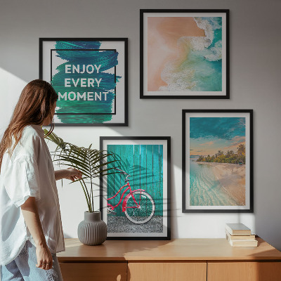 Dekorativní sada obrazů Inspirace pro cyklistiku na mořské lodi