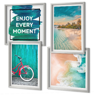 Dekorativní sada obrazů Inspirace pro cyklistiku na mořské lodi
