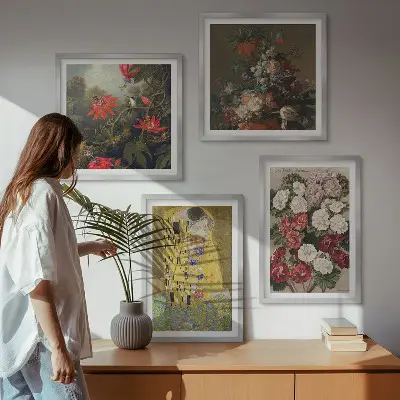 Dekorativní sada obrazů motivy květů stromu od Gustava Klimta