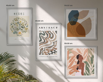 Moderní sada obrazů Boho estetické pastelové plakáty