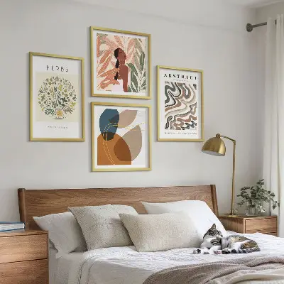 Sada moderních obrazů boho plakáty v pastelových barvách