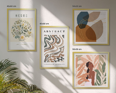 Moderní sada obrazů Boho estetické pastelové plakáty