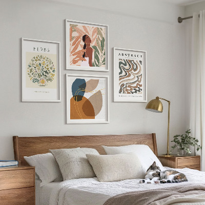 Moderní sada obrazů Boho estetické pastelové plakáty