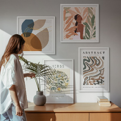 Moderní sada obrazů Boho estetické pastelové plakáty