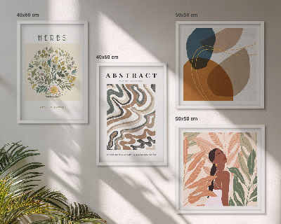 Moderní sada obrazů Boho estetické pastelové plakáty