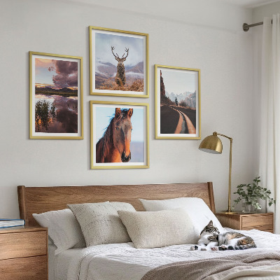 Moderní sada obrazů Horská krajina, sobí koňská stezka