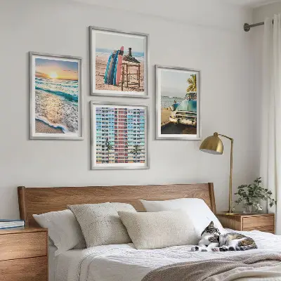Sada obrazů Výhledy na západ slunce v Miami moderní provedení