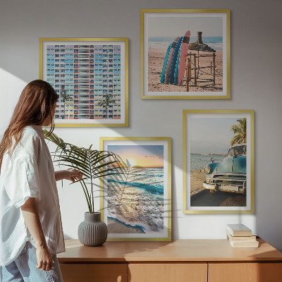 Moderní sada obrazů Výhledy na západ slunce v Miami