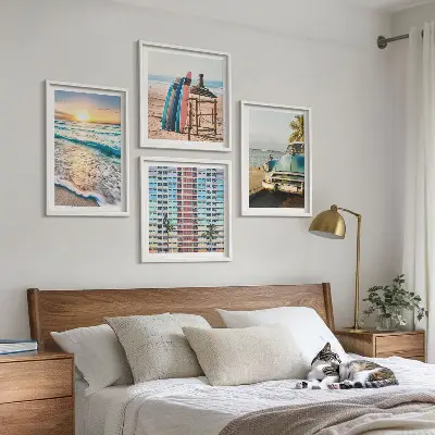 Sada obrazů Výhledy na západ slunce v Miami moderní provedení