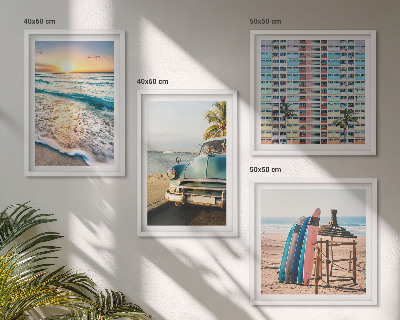 Moderní sada obrazů Výhledy na západ slunce v Miami