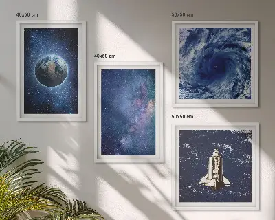 Moderní sada obrazů země, vesmírná bouře a galaxie