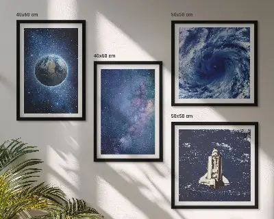 Moderní sada obrazů země, vesmírná bouře a galaxie