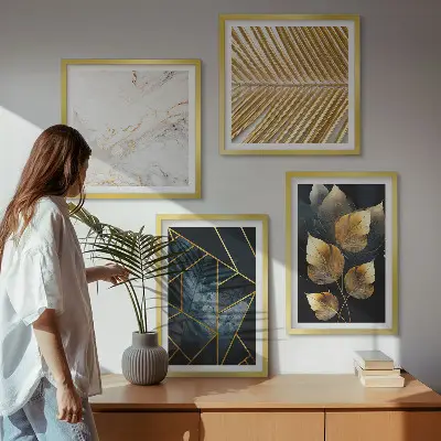 Dekorativní sada obrazů moderní rostlinné vzory