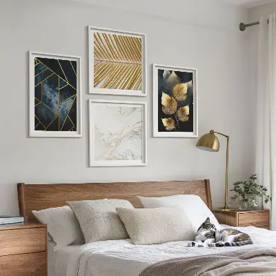 Dekorativní sada obrazů moderní rostlinné vzory