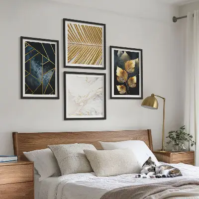 Dekorativní sada obrazů moderní rostlinné vzory