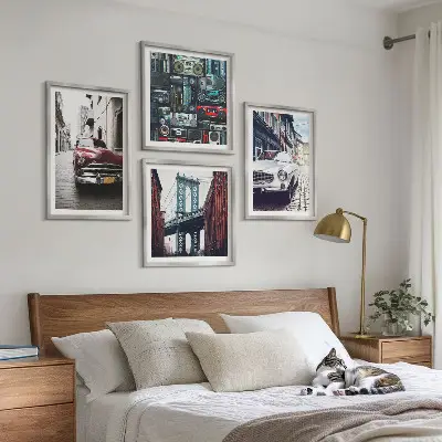 Sada obrazů Moderní auta v retro stylu Brooklyn