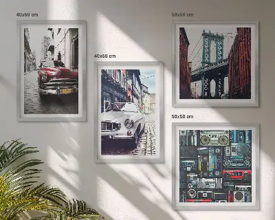 Sada obrazů Moderní auta v retro stylu Brooklyn