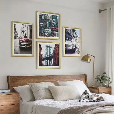 Sada obrazů Moderní auta v retro stylu Brooklyn