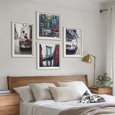 Sada obrazů Moderní auta v retro stylu Brooklyn
