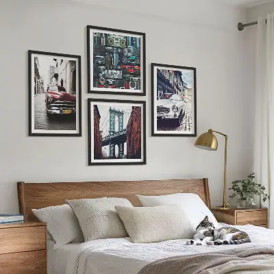 Sada obrazů Moderní auta v retro stylu Brooklyn
