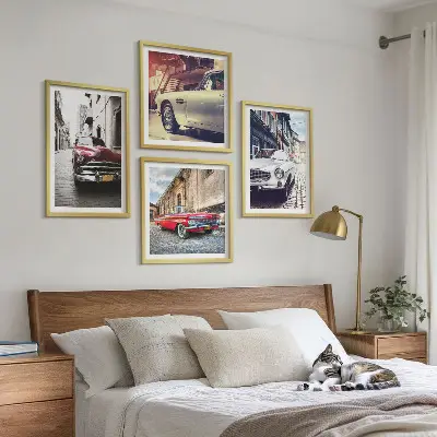 Sada obrazů Klasická auta ve městech moderní provedení