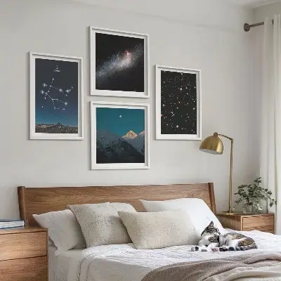 Dekorativní sada obrazů hvězdy galaxie Blíženci