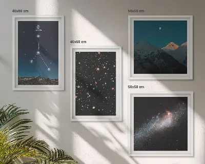 Souhvězdí vesmírné galaxie Rak moderní sada obrazů