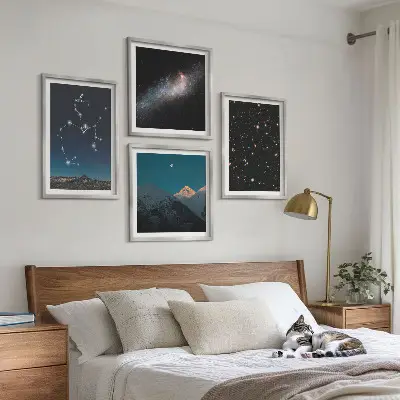 Dekorativní sada obrazů galaxie souhvězdí vesmír se znamením Střelce