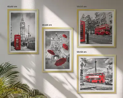 Moderní sada obrazů listy ginkgo na světlém pozadí